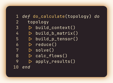 DC solver pipeline